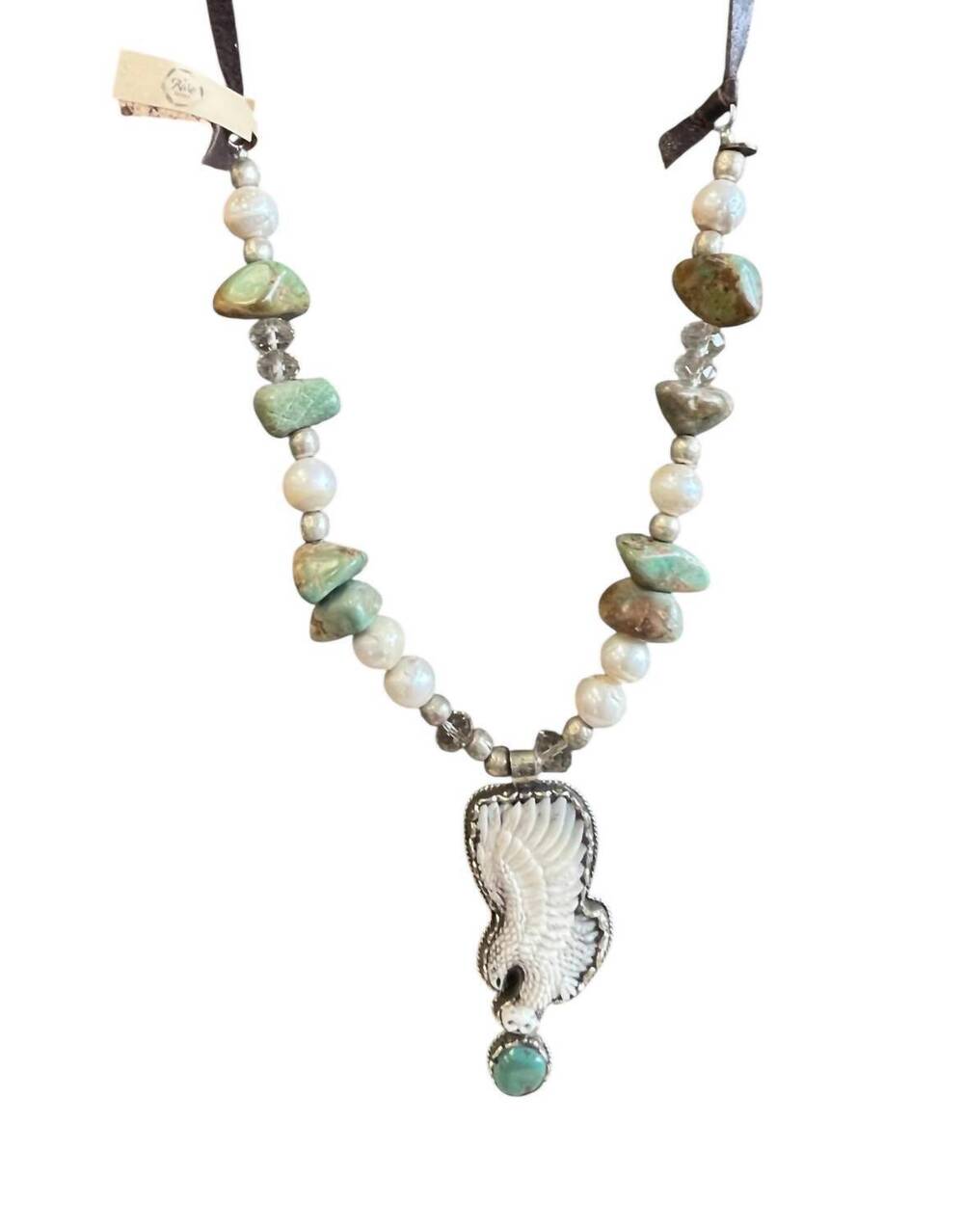 NEW A RARE BIRD women's spirit of freedom necklace in brown
